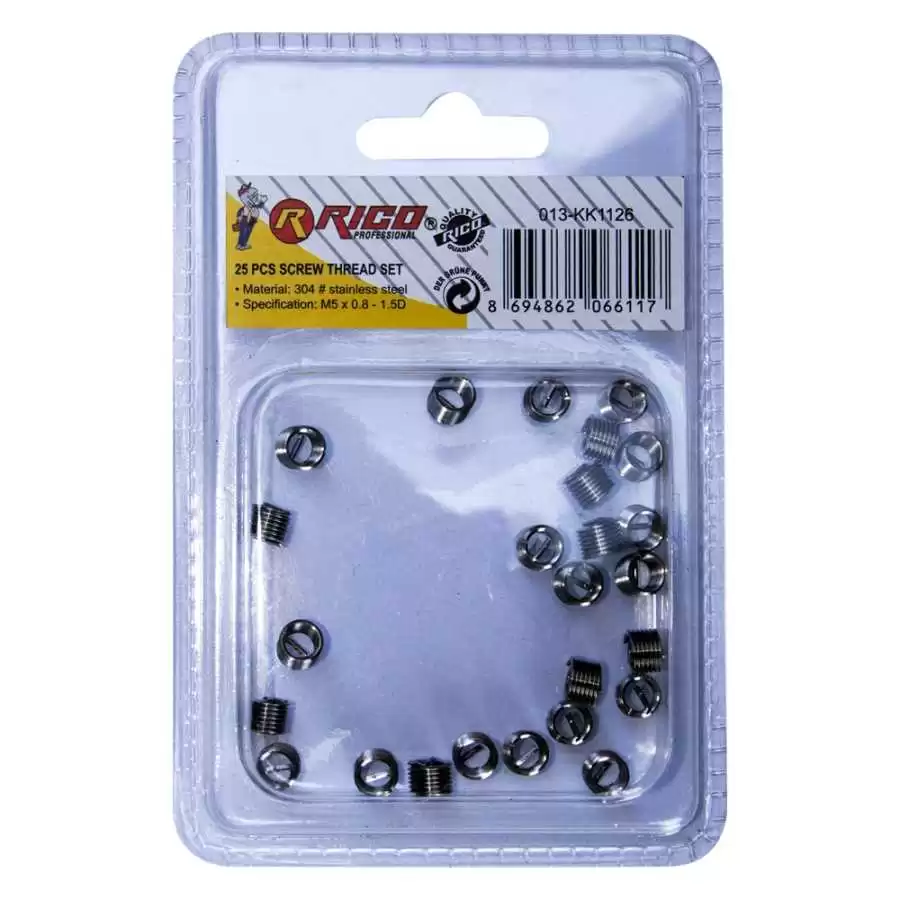 Rico Vida Tamir Seti Yayı Helicoil Yay M5*0,8 - 013-KK1126 Rico Vida Tamir Seti Yayı Helicoil Yay M5*0,8