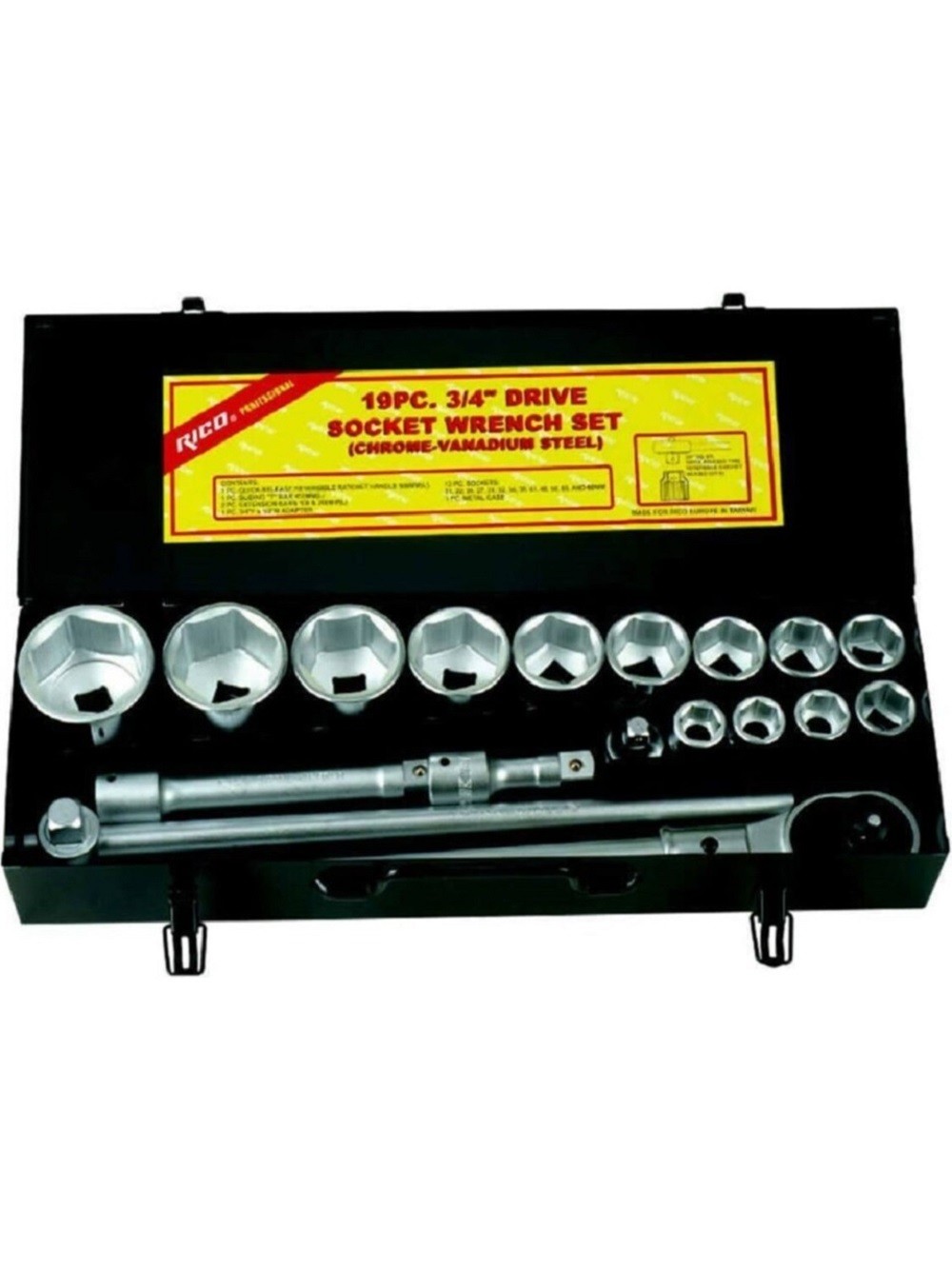 Rico 19 Parça Lokma Takımı 3/4 6 Köşe Ağır Lokma Seti - 006-RC1021 Rico 19 Parça Lokma Takımı 3/4 6 Köşe Ağır Lokma Seti