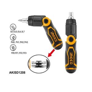 ingco 13 Parça Cırcır Tornavida Seti Takımı