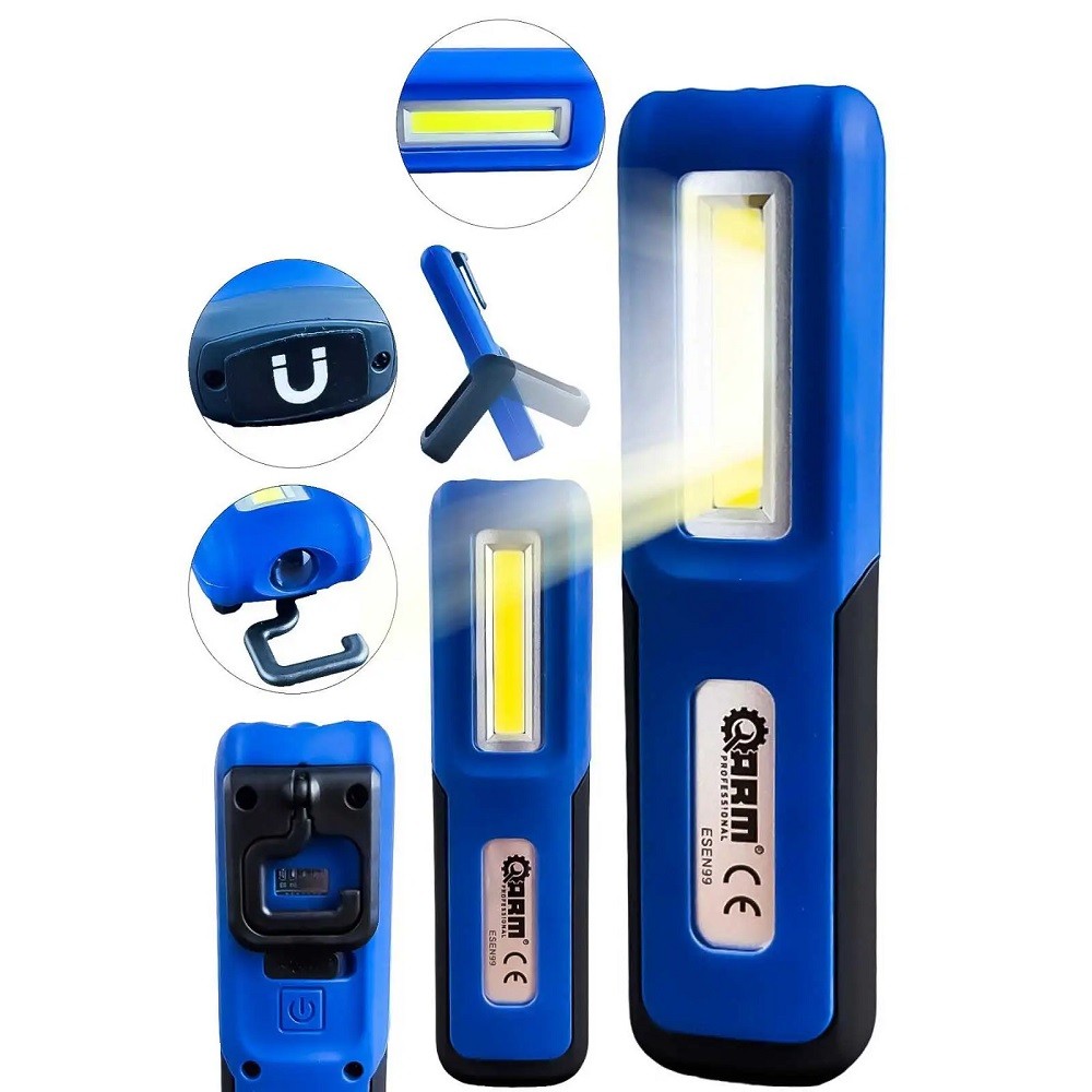 arm-240-lumen-sarjli-led-lamba-miknatisli-fener ARM 240 Lümen Şarjlı Led Lamba Mıknatıslı Fener - ESEN99