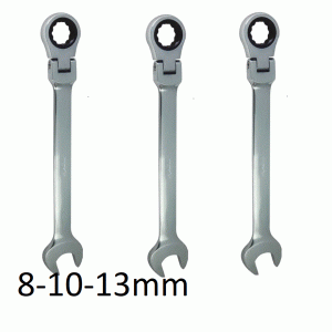 8-10-13mm Mafsallı Cırcır Anahtar - 081013