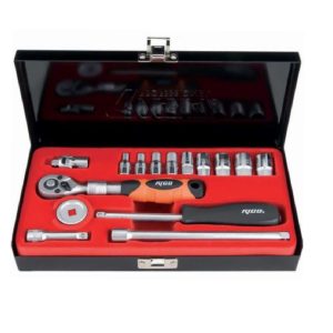 Rico 1/4 Lokma Takımı 16 Parça Uzatmalı Cırcır Kolu