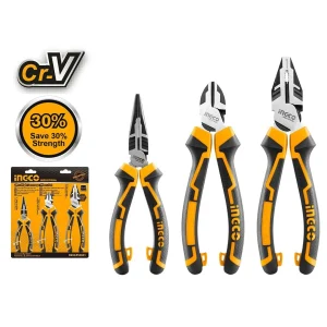 ingco 3 Parça Set Pense Yan Keski Karga Burun Seti Takımı