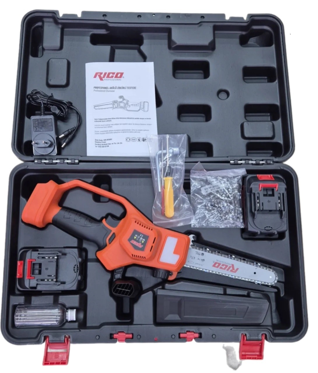 rico-profesyonel-sarjli-zincirli-testere-21v-4ah-lithium-ion-batarya (1) Rico Profesyonel Şarjlı Zincirli Testere 21V–4Ah Lithium-Ion Batarya - 028-RE0001