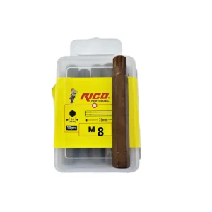 Rico 10 Adet Uzun M8 Torx Bits Uç Kaplamalı S2 Çelik