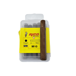 Rico 10 Adet Uzun M10 Torx Bits Uç Kaplamalı S2 Çelik