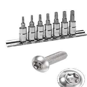 Retta 1/4 Lokmalı Delikli Torx Takımı 5 Köşe 7 Parça