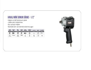 Retta 1/2 Mini Havalı Bijon Somun Sökme