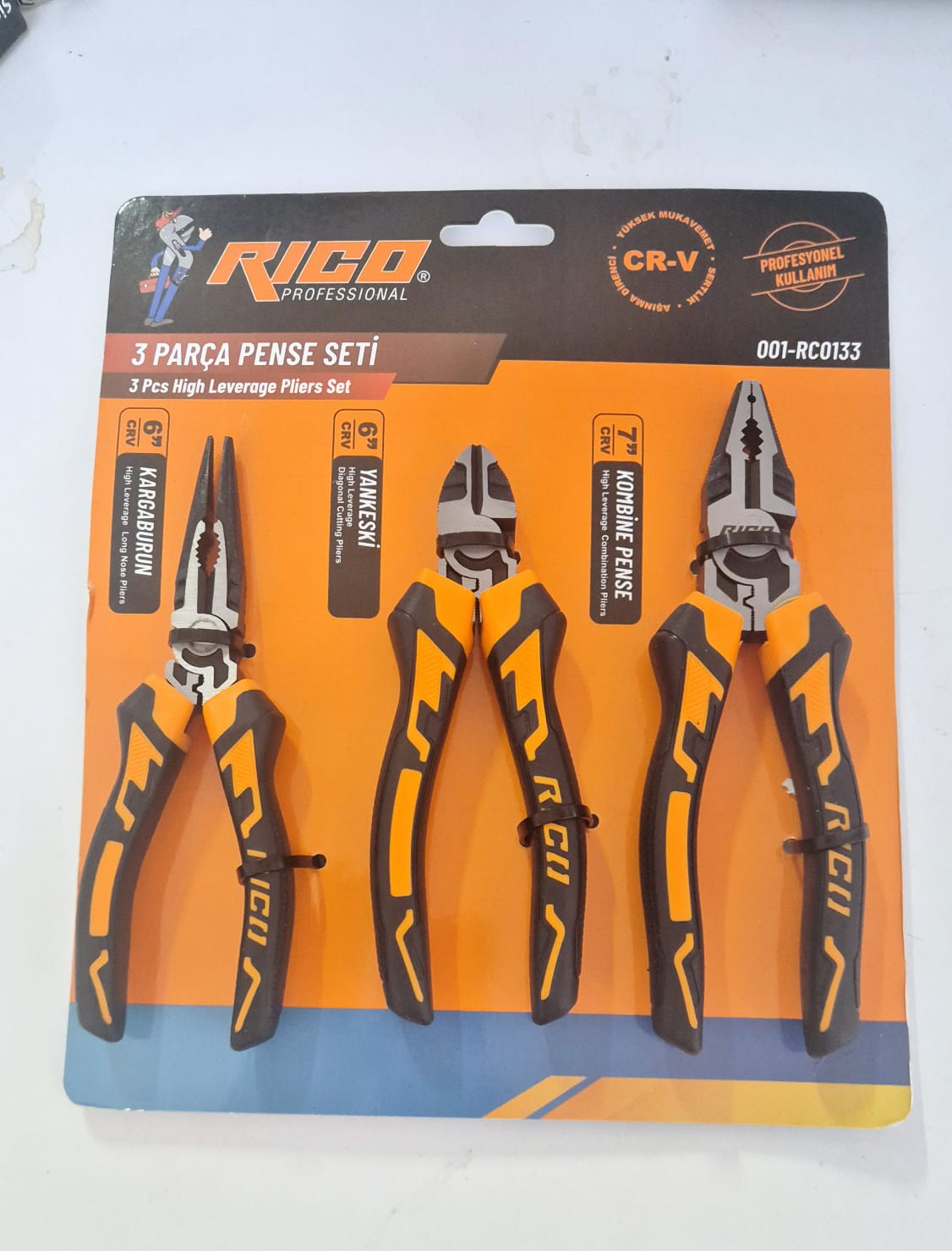 Rico Yankeski Kargaburun Pense Seti Takımı - 001-RC0133 Rico Yankeski Kargaburun Pense Seti Takımı