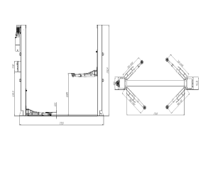 4 Ton Tam Otomatik Hidrolik Lift
