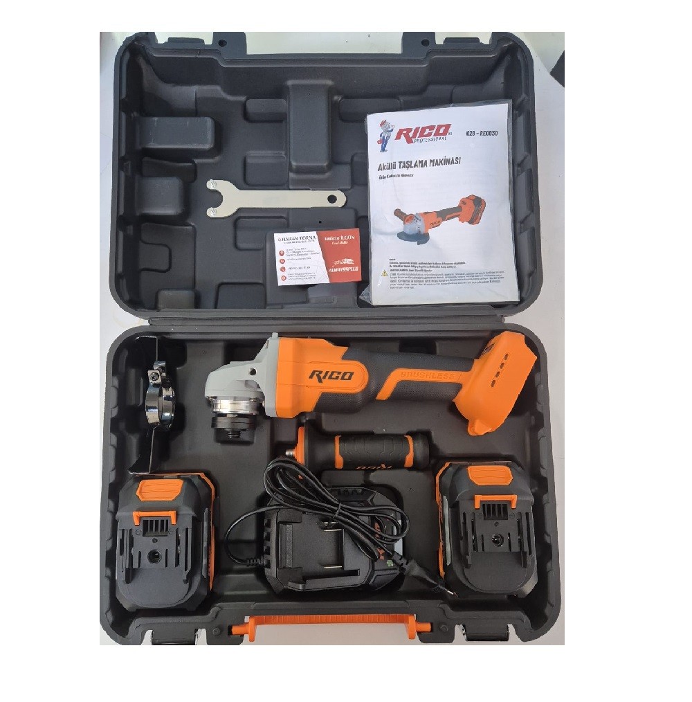 Rico Şarjlı Avuç İçi Taşlama 115mm Devir Ayarlı 028-RE0030 - 028-RE0030 Rico Şarjlı Avuç İçi Taşlama 115mm Devir Ayarlı 028-RE0030