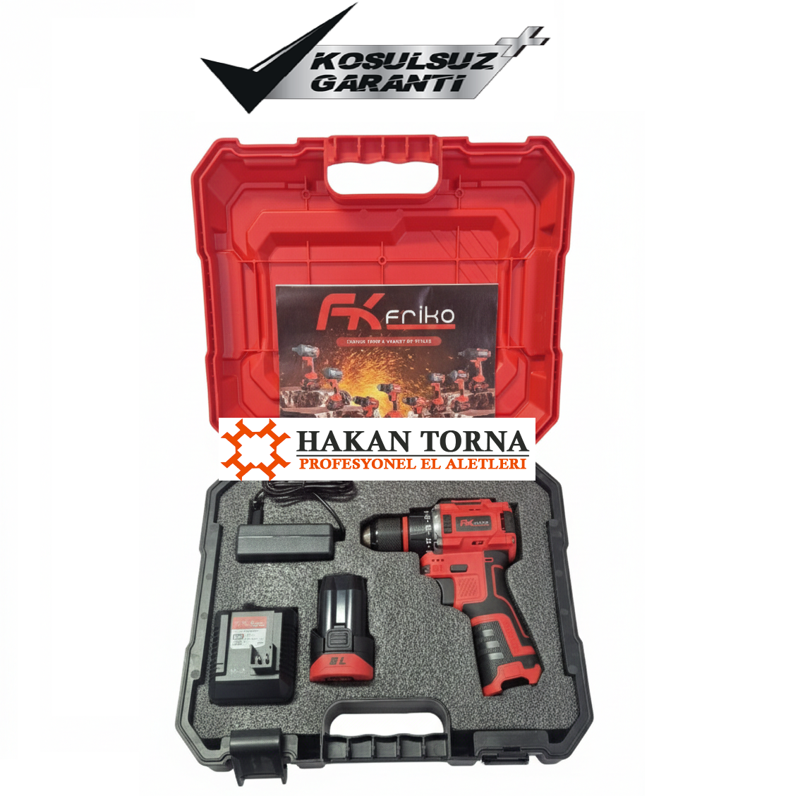 Friko 16.8V Kömürsüz (Brushless) Akülü Matkap Vidalama Seti 10mm 50Nm Tork - FK180001-2 Friko 16.8V Kömürsüz (Brushless) Akülü Matkap Vidalama Seti 10mm 50Nm Tork