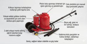 Friko 50 Ton Havalı Hidrolik Şişe Kriko